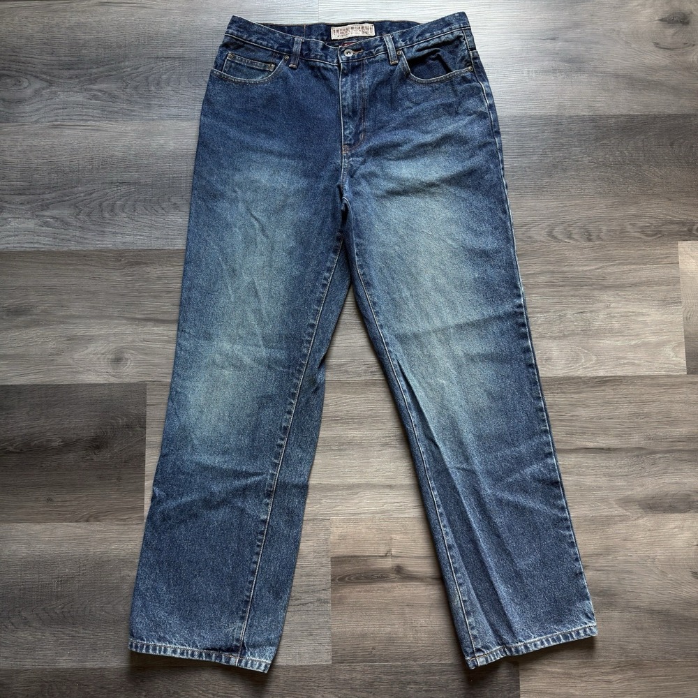Vintage 90s Y2K Bullhead Jeans Mens 34x32 Loose Fit Baggy Skater Wide Leg Grunge